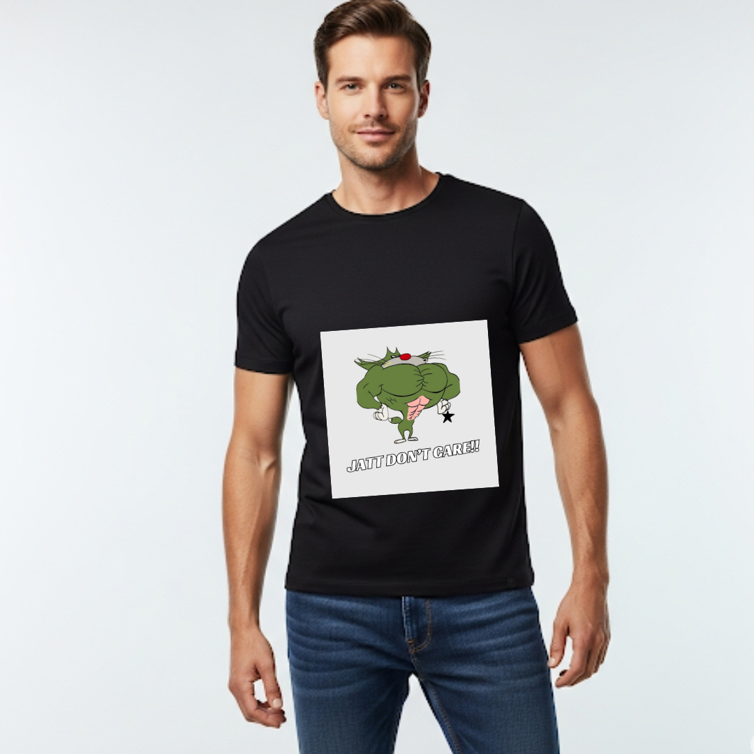 Men’s Trendy “Jatt Don’t Care” T-Shirt