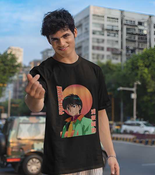Yu Yu Hakusho Yusuke Urameshi Anime Men's Cotton T-Shirt | Spirit Detective Graphic Tee